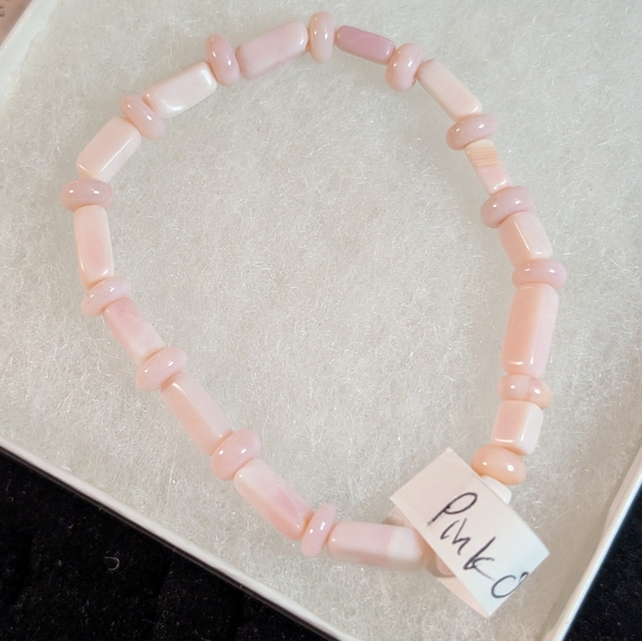 Pink Opal Stretch Bracelet - Picture 1 of 2